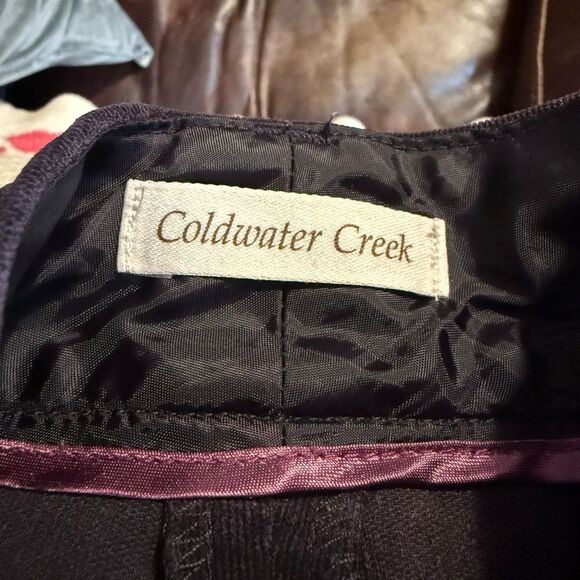 Coldwater Creek beautiful plum corduroy high rise ankle pants size 4 - Picture 5 of 9